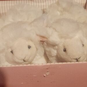 DouDou et Compagnie White Lamb Baby Slippers